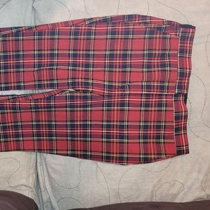 Red plaid pants